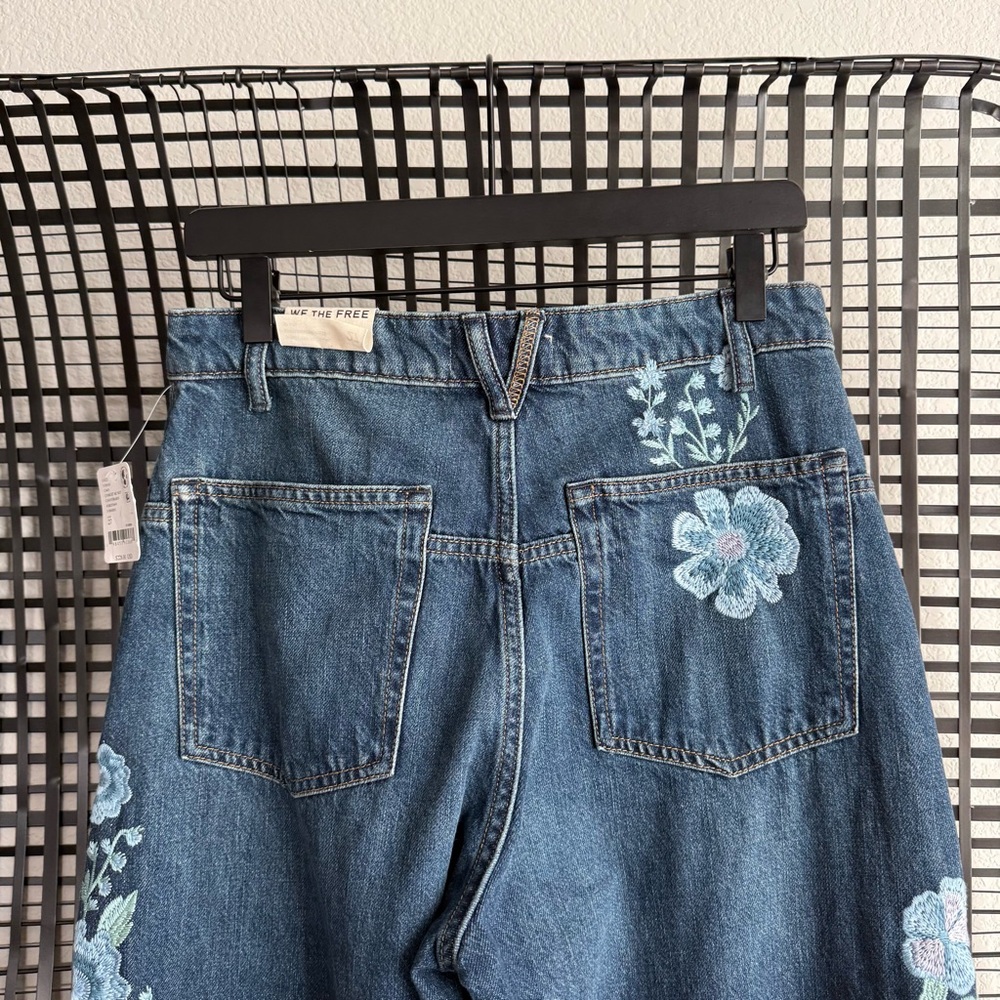 Free people we the free Willow floral embroidered jeans forget me not - Picture 10 of 10
